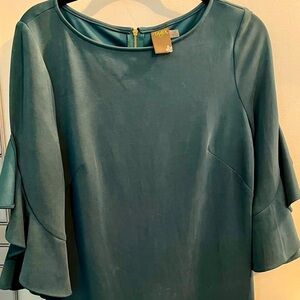 Taylor green silk dress